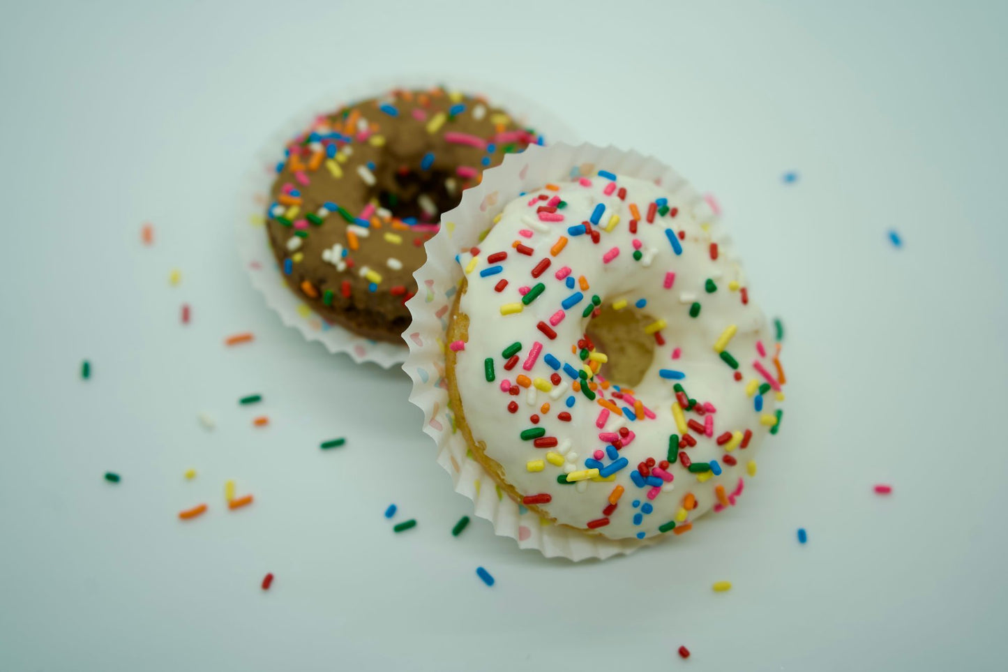 Vanilla Confetti Doughnut Cakes